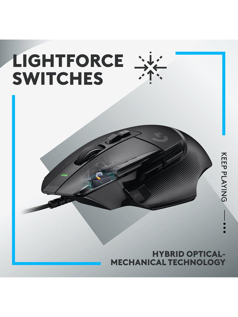 Logitech G502 X wired ergonomic gaming mouse - British product