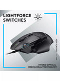 Logitech G502 X wired ergonomic gaming mouse - British product