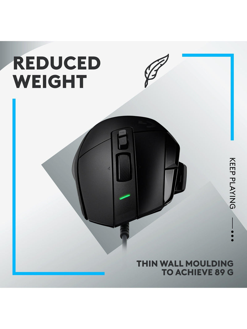Logitech G502 X wired ergonomic gaming mouse - British product