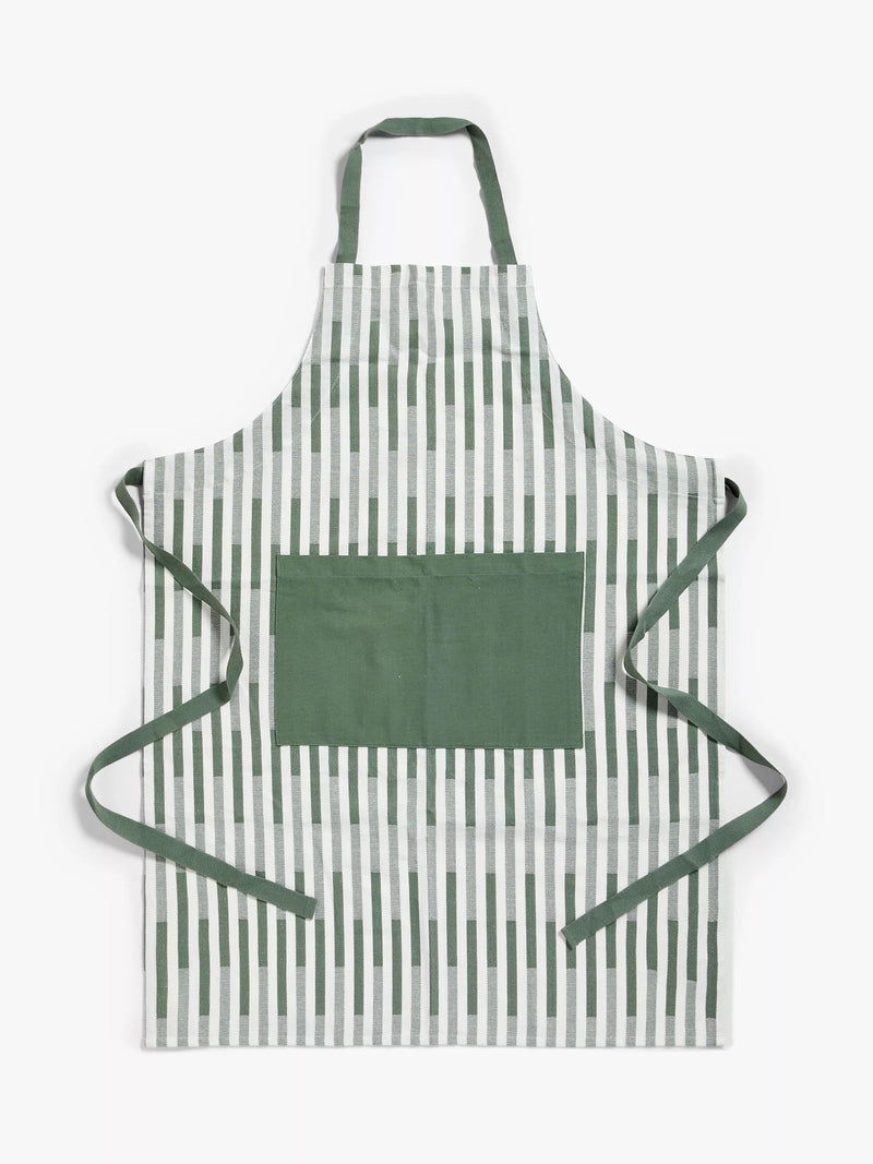 John Lewis staggered stripe cotton apron (British brand)