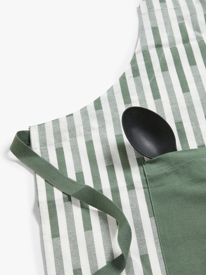 John Lewis staggered stripe cotton apron (British brand)