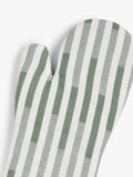 John Lewis striped cotton oven mitt rosemary, UK version