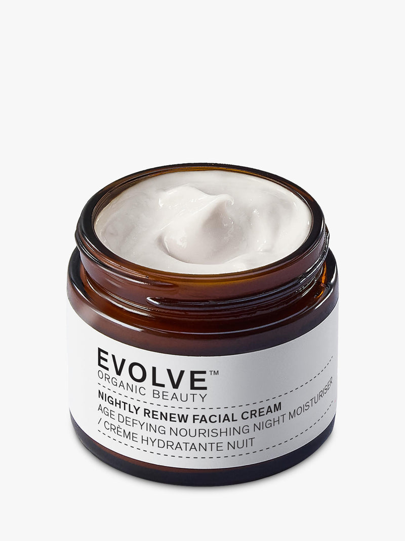 Evolve Organic Beauty Nightly Renew Facial Cream 60ml (British brand)