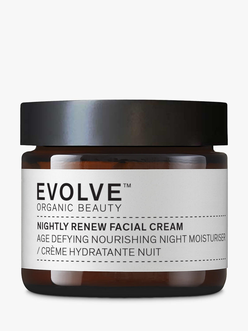 Evolve Organic Beauty Nightly Renew Facial Cream 60ml (British brand)