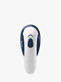 Tefal fabric shaver with adjustable head in blue and white, UK version