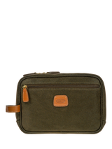 John Lewis Durable Synthetic Suede Effect Travel Wash Bag with Leather Finishes and Pockets- Buy online at McGrocer