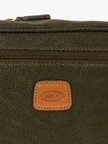 Bric's Life wash bag with suede effect synthetic material and leather finishes - British product