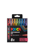 POSCA PC3M sparkling ink marker pens pack of 8, UK version