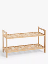 John Lewis John Lewis Bamboo Shoe Rack 2 Tier- Buy online at McGrocer