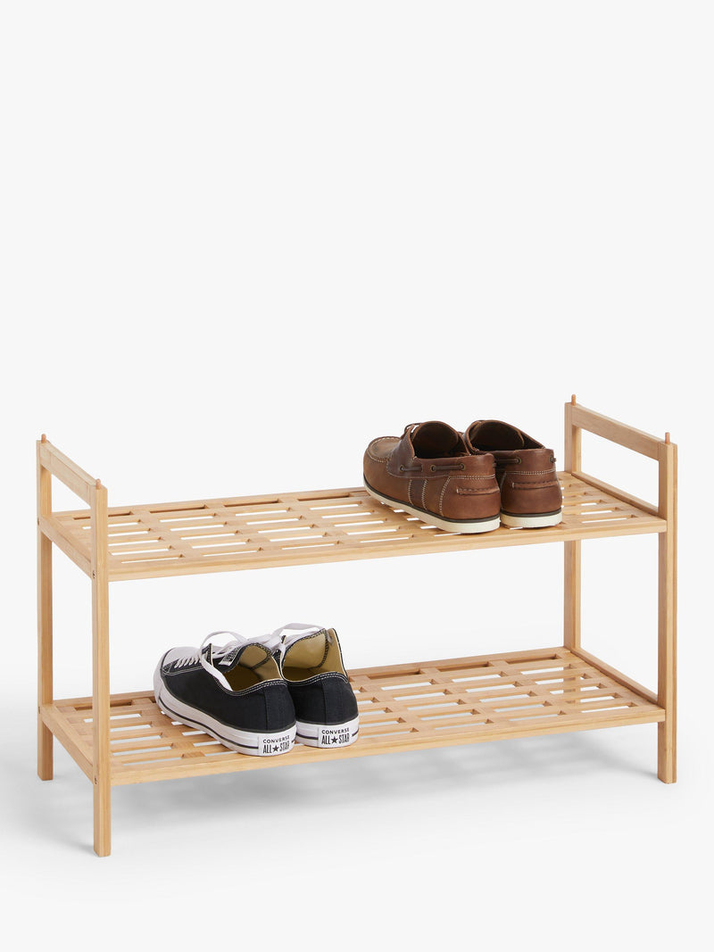 John Lewis bamboo shoe rack 2 tier, imported from the UK