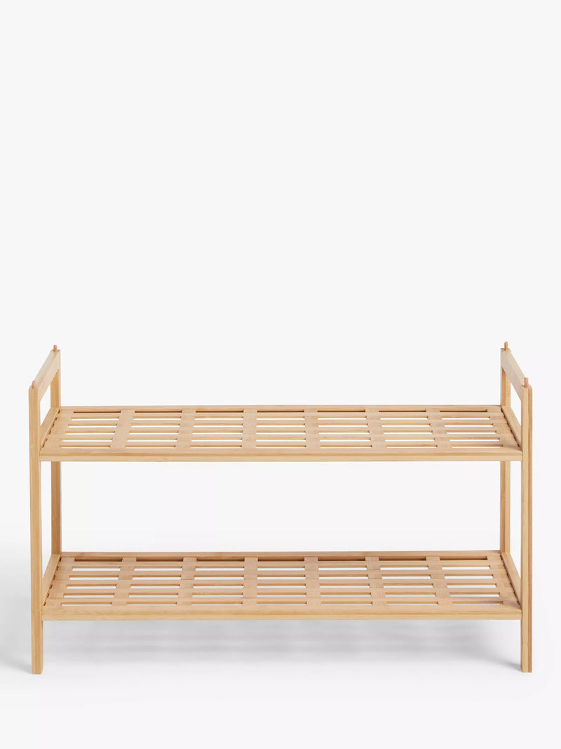 John Lewis bamboo shoe rack 2 tier, imported from the UK