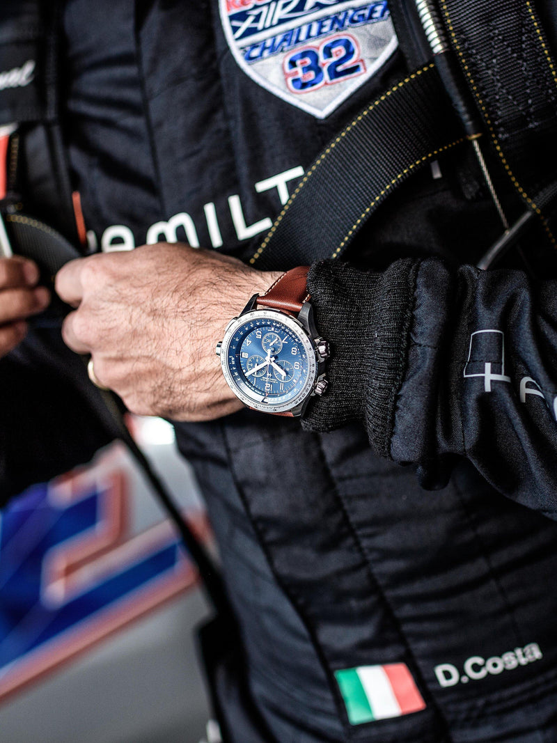 Hamilton Khaki X-Wind GMT blue dial 46mm, imported from the UK