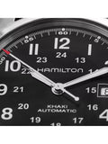 Hamilton Khaki Field automatic watch black dial brown leather strap 42mm, imported from the UK