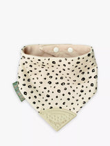 John Lewis Cheeky Chompers Neckerchew Baby Teething Dribble Bib, Leopard Spot- Buy online at McGrocer