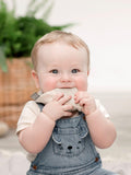 Cheeky Chompers teething dribble bib in leopard spot - British product