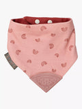 Cheeky Chompers Neckerchew baby teething dribble bib in Rainbow Rose - British product