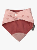 Cheeky Chompers Neckerchew baby teething dribble bib in Rainbow Rose - British product