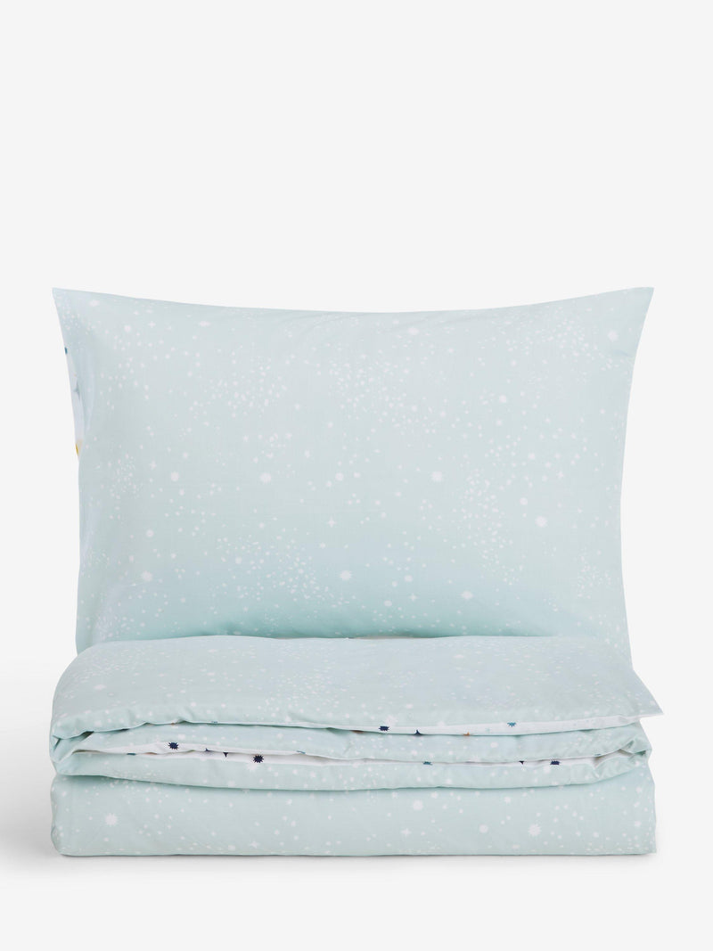 little home Space Star pure cotton duvet cover and pillowcase set, UK version