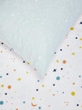 little home Space Star pure cotton duvet cover and pillowcase set, UK version