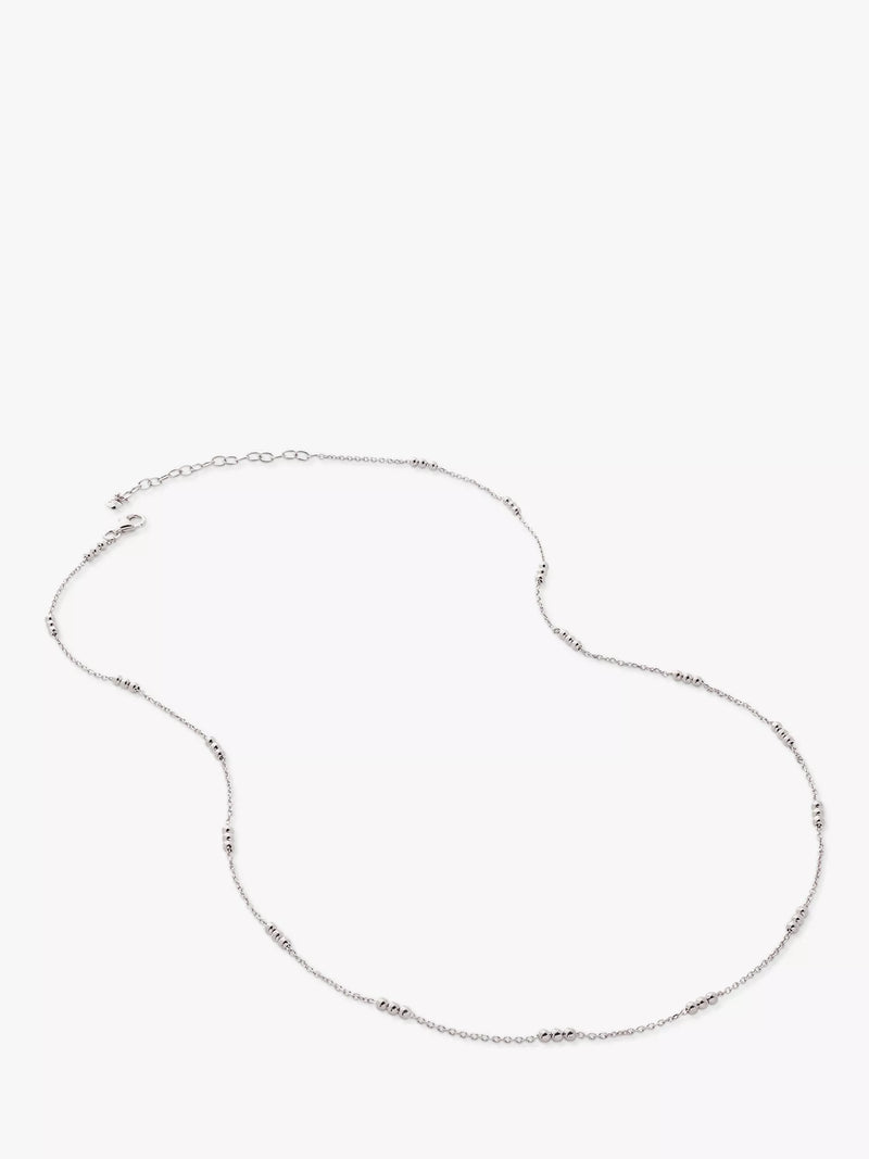 Monica Vinader Triple Beaded Chain Necklace 45-50cm