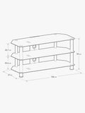 AVF corner TV stand with glass shelves for TVs up to 50 inch (British brand)