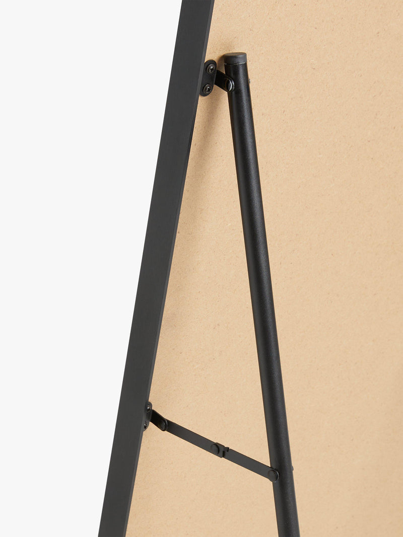 John Lewis black cheval mirror 135x40cm, imported from the UK