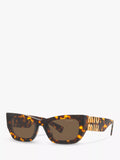 Miu Miu women's rectangular sunglasses Havana (British brand)