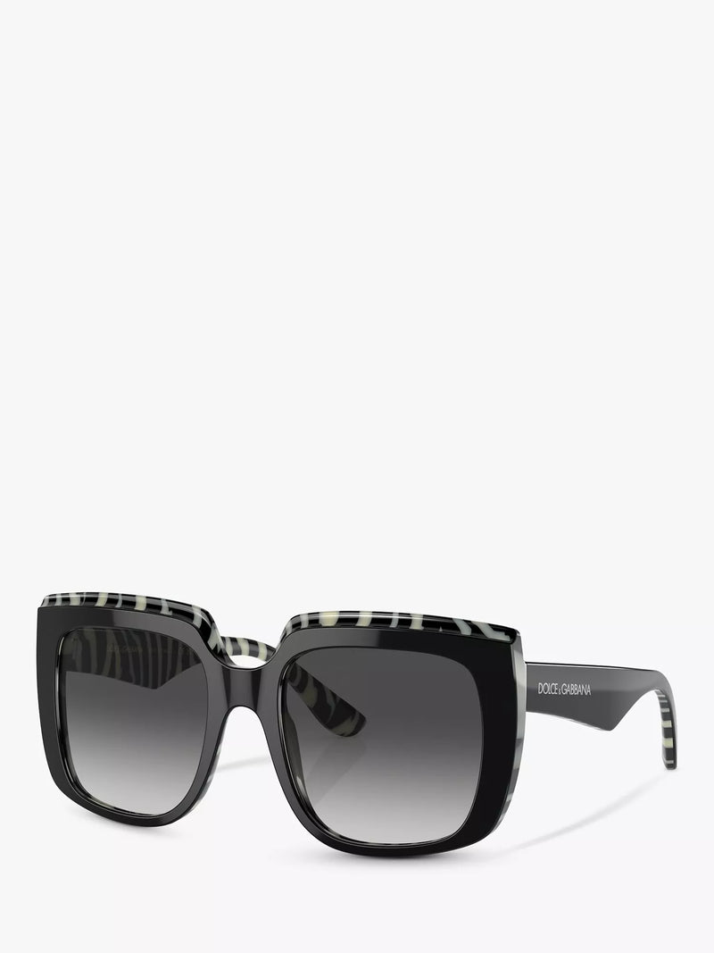 Dolce & Gabbana black square sunglasses, gradient lenses, imported from the UK