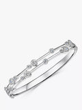 Jools by Jenny Brown cubic zirconia double row bangle (British brand)