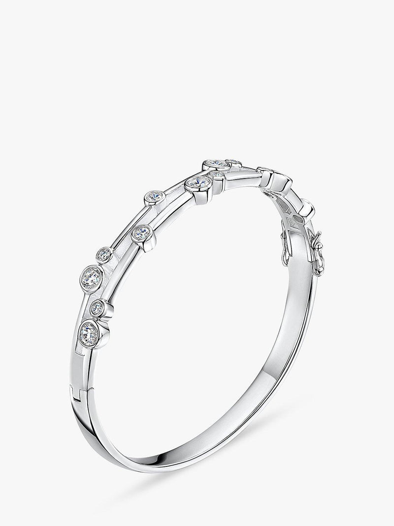 Jools by Jenny Brown cubic zirconia double row bangle (British brand)