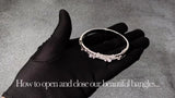 Jools by Jenny Brown cubic zirconia double row bangle (British brand)