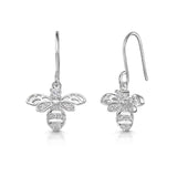 Jools by Jenny Brown bee cubic zirconia drop earrings (British brand)