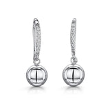Jools by Jenny Brown fish hook drop earrings silver - British product