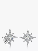 John Lewis Jools by Jenny Brown Chunky North Star Cubic Zirconia Stud Earrings Silver- Buy online at McGrocer