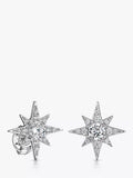 Jools by Jenny Brown cubic zirconia earrings silver, imported from the UK