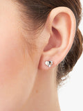 Jools by Jenny Brown heart stud earrings silver cubic zirconia, UK version