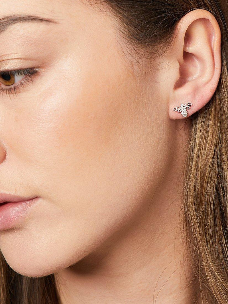 Jools by Jenny Brown cubic zirconia bee stud earrings (British brand)