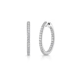 Jools by Jenny Brown cubic zirconia hoop earrings 30mm - British product