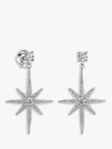 John Lewis Jools by Jenny Brown Cubic Zirconia North Star Short Drop Earrings Silver- Buy online at McGrocer