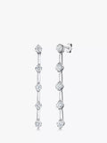 Jools by Jenny Brown silver drop earrings with cubic zirconia, UK version