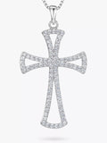 Jools by Jenny Brown cubic zirconia pave open cross pendant - British product