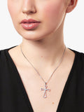Jools by Jenny Brown cubic zirconia pave open cross pendant - British product