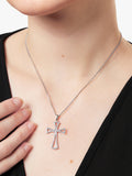 Jools by Jenny Brown cubic zirconia pave open cross pendant - British product