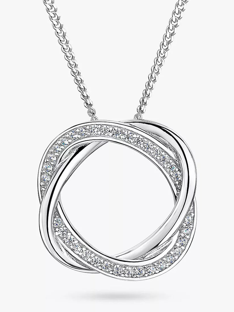 Jools by Jenny Brown pendant necklace 2cm open twisted circle - British product