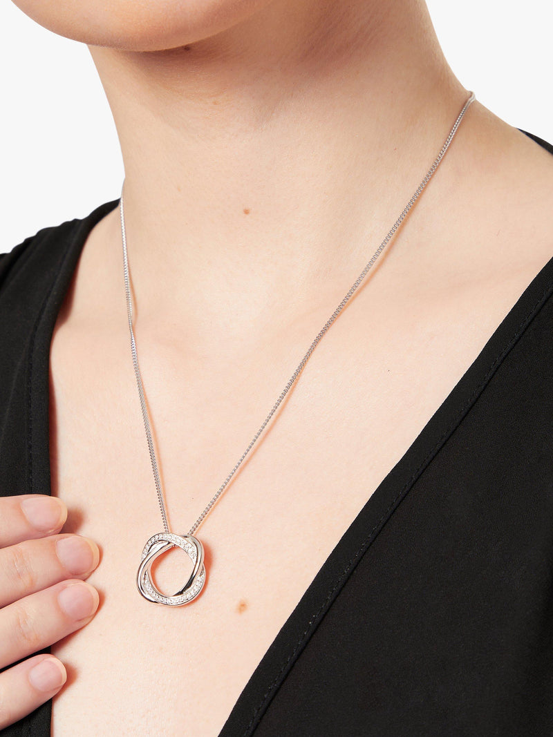 Jools by Jenny Brown pendant necklace 2cm open twisted circle - British product