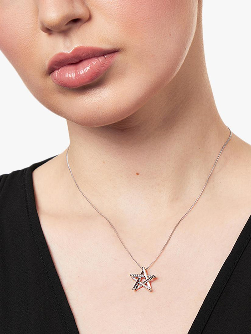 Jools by Jenny Brown star pendant necklace cubic zirconia 2.8cm - British product