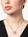 Jools cubic zirconia open heart pendant silver, imported from the UK
