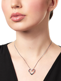 Jools cubic zirconia open heart pendant silver, imported from the UK