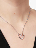 Jools cubic zirconia open heart pendant silver, imported from the UK