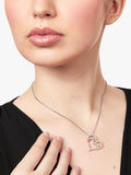 Jools by Jenny Brown double heart pendant necklace silver 41-45cm (British brand)
